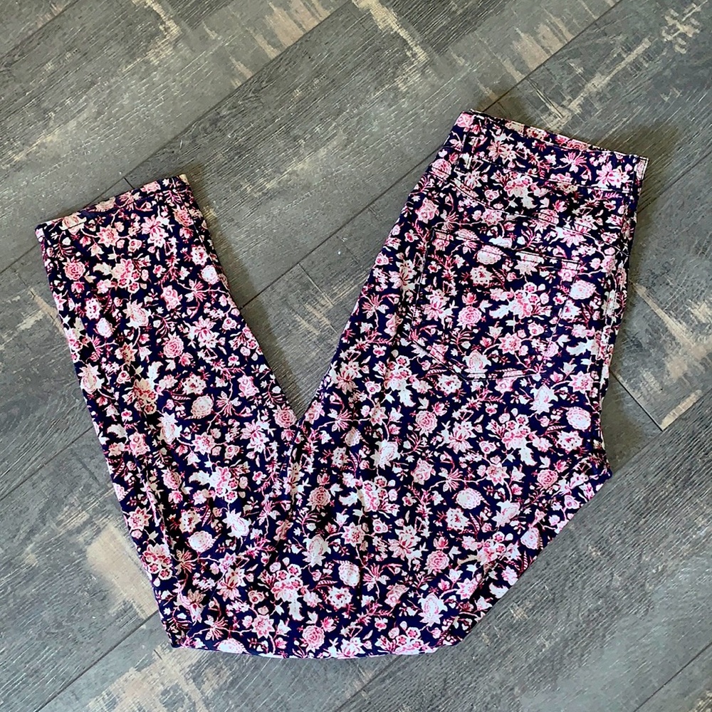 MNG Mango casual floral dress pant size 4